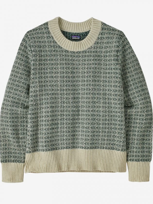 Patterned green sustainable sweater pullover