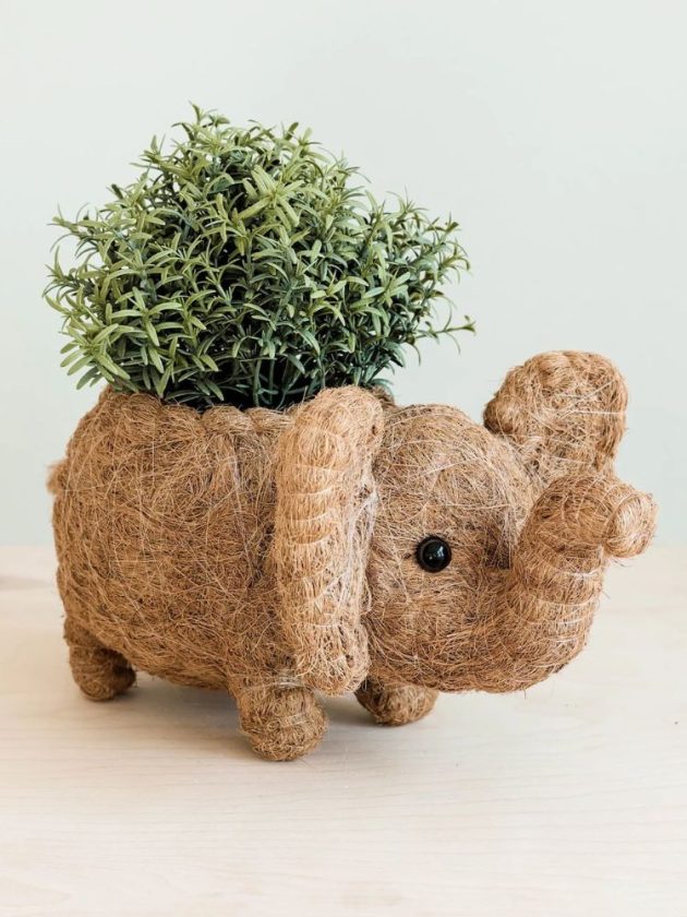 Handcrafted Elephant Plant Pot by DoneGood, ethical gift ideas