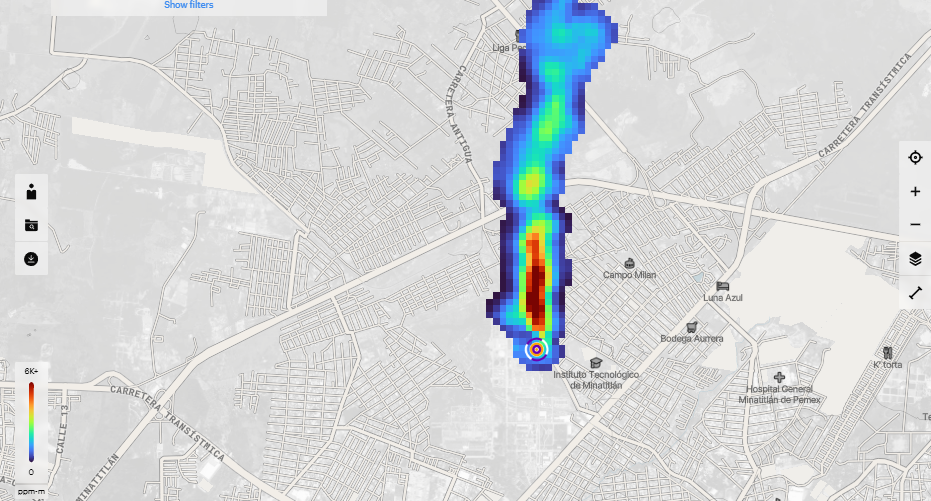 A massive methane plume detected in the Cosoleacaque complex in the city of Minatitlán with the platform Carbon Mapper. Oil giant Pemex emissions threaten Mexico's net zero goal