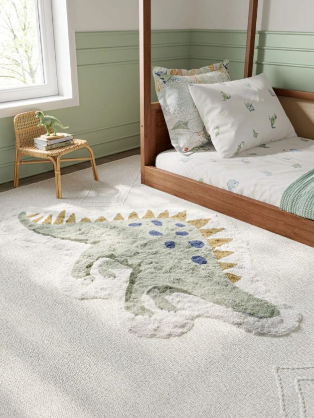 Dinosaur organic non-toxic rug for nurseries