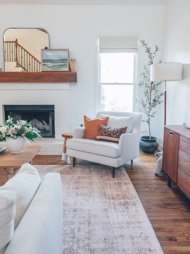 cream colored non-toxic armchair from Medley