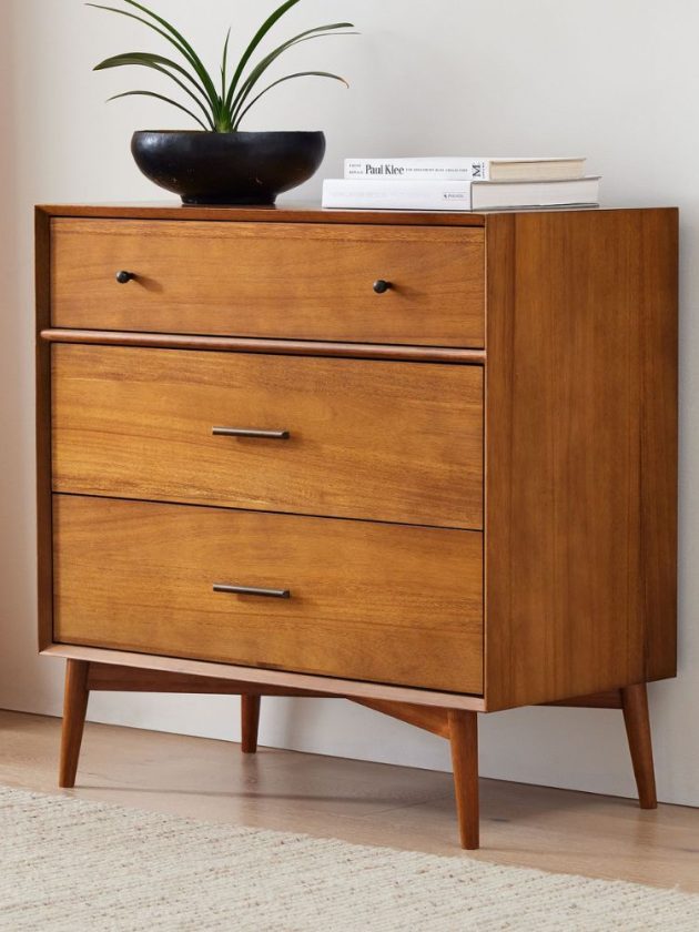 mid-century modern style walnut sustainable dresser
