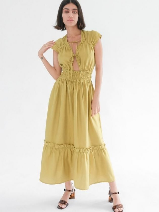 Yellow cotton dress from OhSevenDays