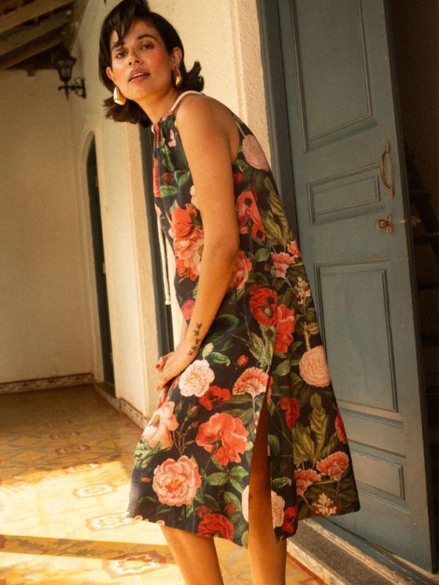 Floral organic cotton fair trade dress from No Nasties