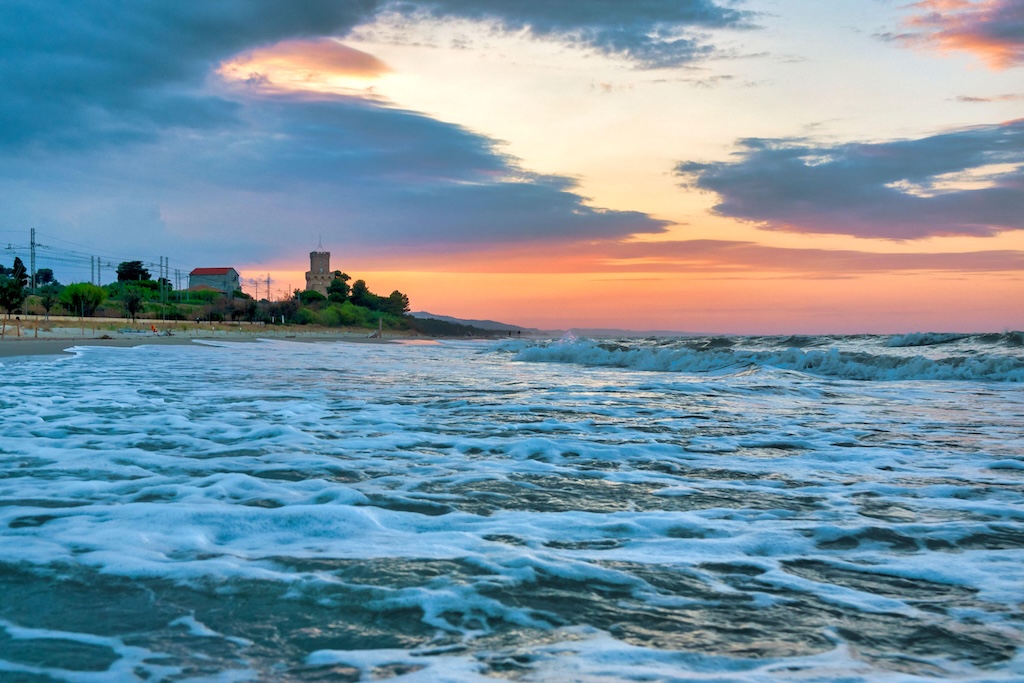 Marine protected area, Torre del Cerrano, Pineto, Italy.