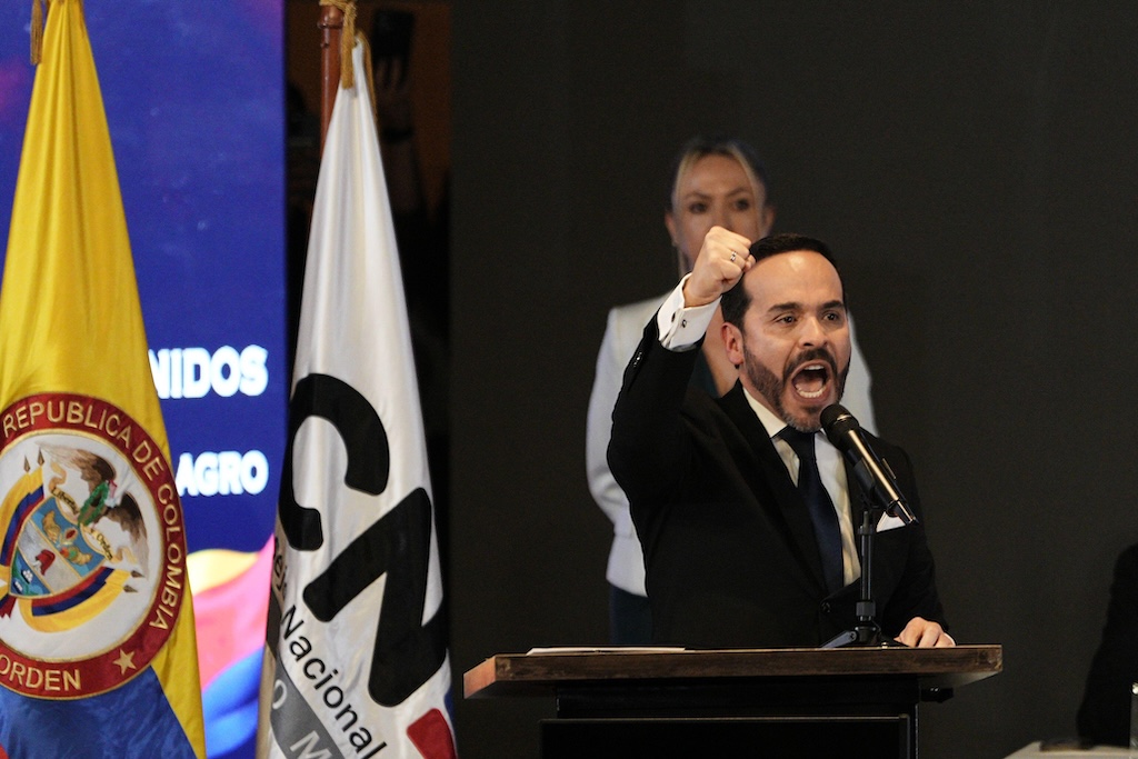 Colombia President-elect Abelardo de la Espriella in Bogota on 25 June.