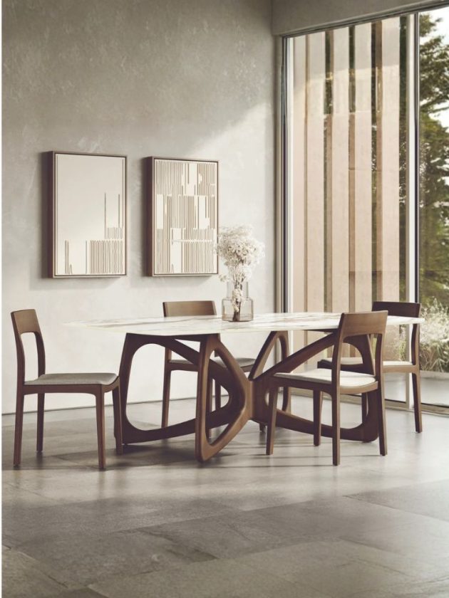 Solid wood butterfly table with GREENGUARD certified finish
