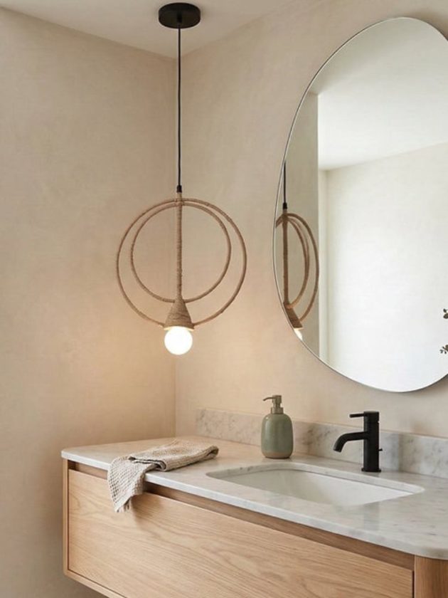Natural sustainable  circular pendant