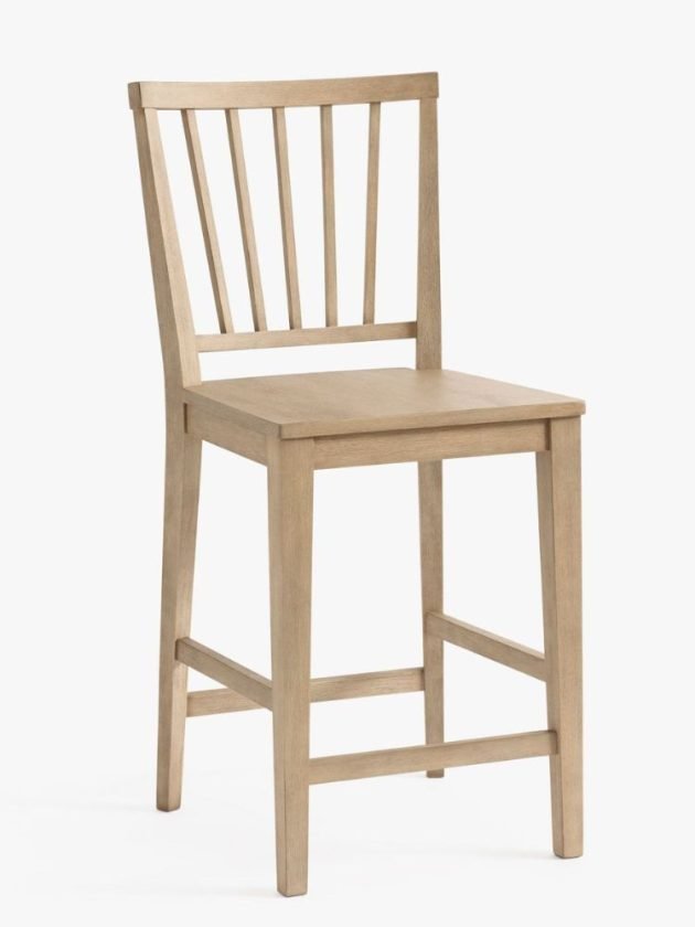 Sustainably sourced light wood stool chair