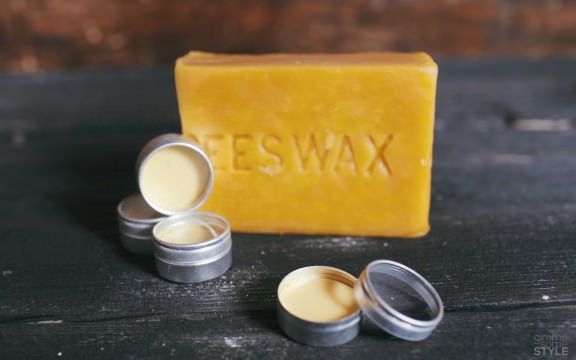 DIY beeswax and rosewater lip balm