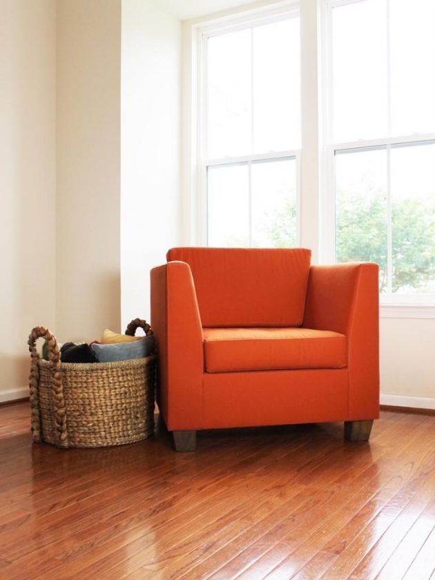 Sustainable red sofa chair from Savvy Rest
