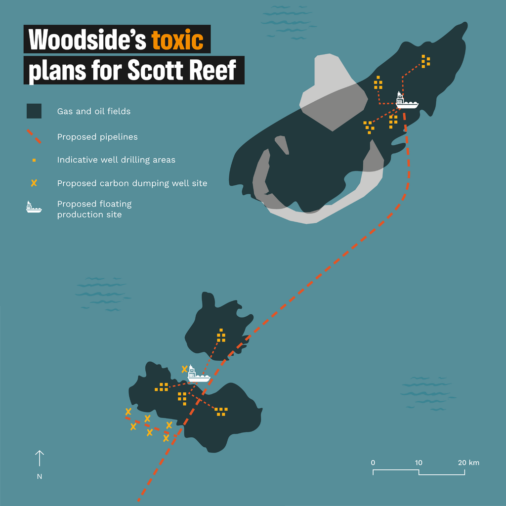 GPAP illustration of drilling sights at Scott Reef.