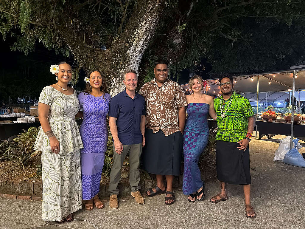 Members of the Greenpeace Pacific team at the Pacific Islands Forum leaders' meeting in Palau, 2026.