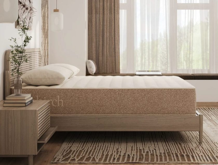 Beige affordable sustainable organic mattress from Birch