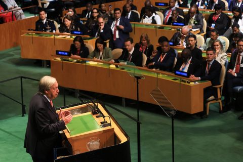 United Nations Secretary-General António Guterres speaks during the 81st session of the United Nations General Assembly at UN Headquarters on September 22, 2026 in New York City