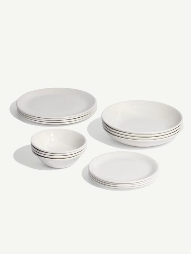 White ceramic dinnerware from MADE IN