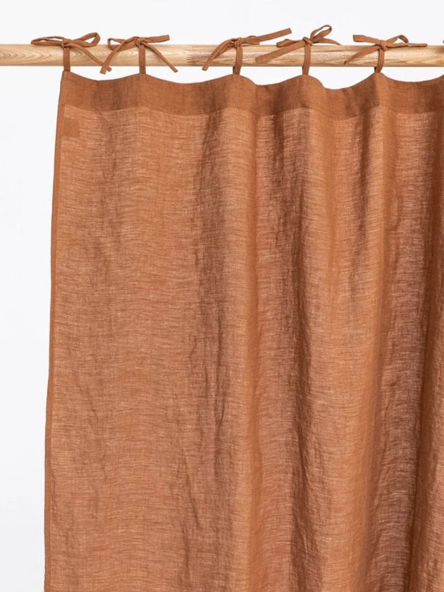 Cinnamon natural 100% linen curtains