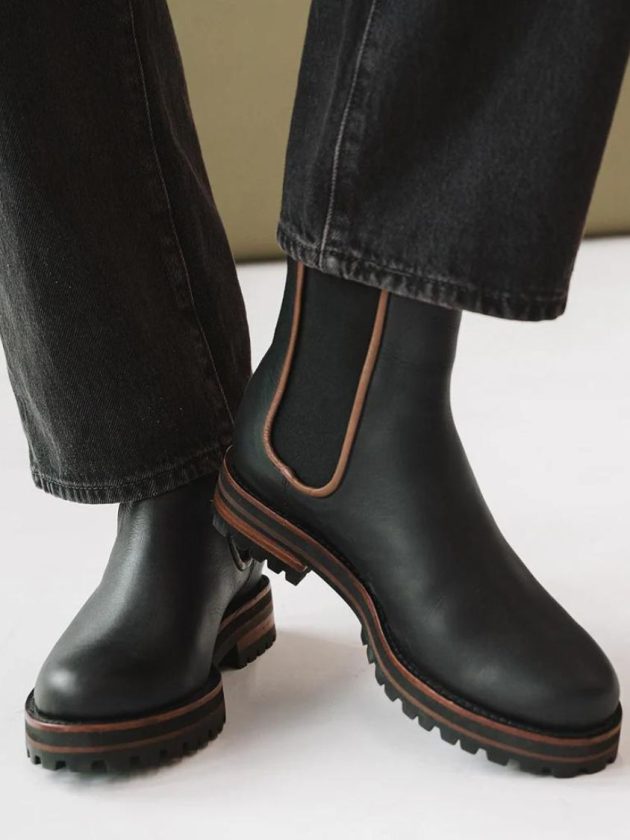 Black fair trade high quality Chelsea Boot