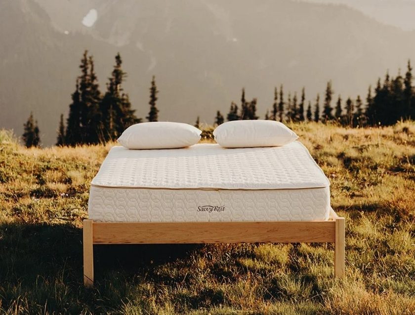 Organic mattress from Savvy Rest in nature