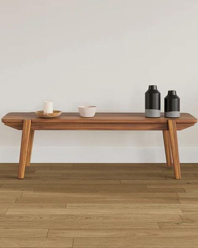 sustainable wooden bench