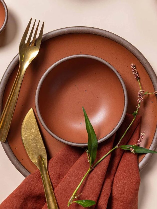 Red clay sustainable dinnerware from East Fork