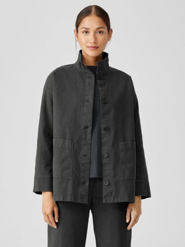 Black hemp denim jacket