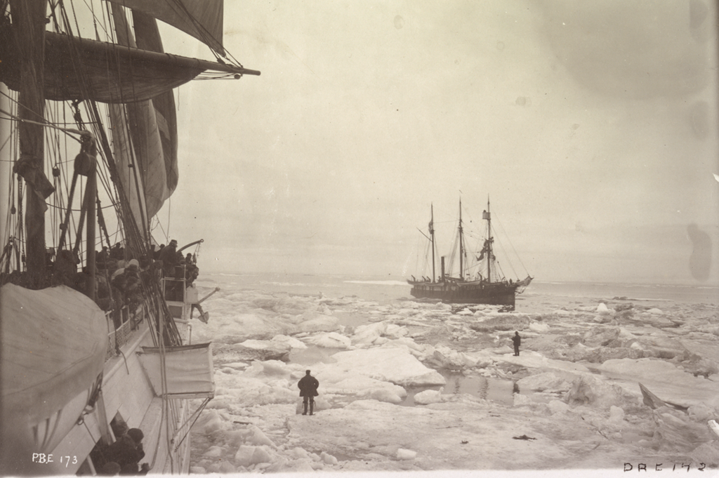“The Bear” whaling ship getting free from the ice pack. Credit: New Bedford Whaling Museum